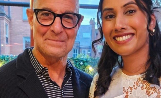 STANLEY TUCCI SURPRISES EXCITED BRIDE-TO-BE DURING HER BACHELORETTE CELEBRATION