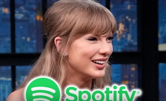 TAYLOR SWIFT NAMED THE MOST STREAMED ARTIST OF ALL THE TIME ON SPOTIFY.