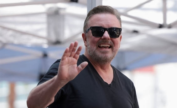 RICKY GERVAIS PARTNER OF OVER 40 YEARS JANE FALLON SHARES CANCER DIAGNOSIS