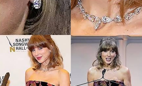 TAYLOR SWIFT SHINES IN MILLION DOLLAR DIAMOND ENSEMBLE