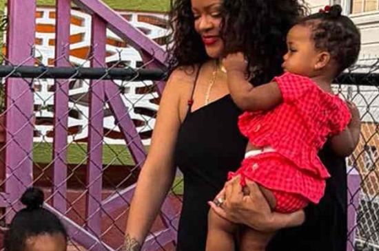 RIHANNA TAKES HER KIDS TO HOME WHERE SHE GREW UP