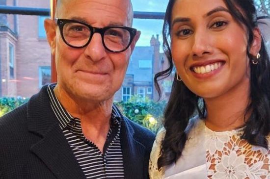 STANLEY TUCCI SURPRISES EXCITED BRIDE-TO-BE DURING HER BACHELORETTE CELEBRATION